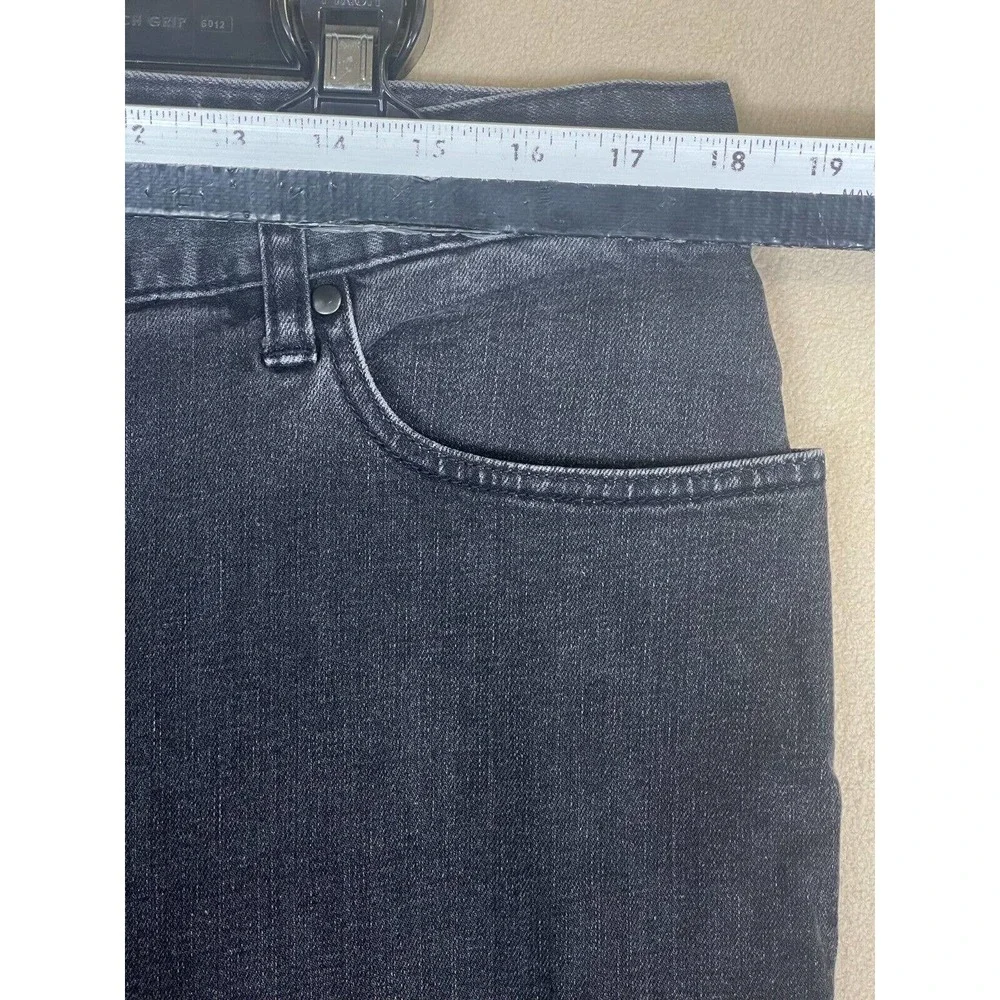 John‎ Varvatos Mens 38 Jeans Straight Leg Regular Fit Mid Rise Button Fly Black